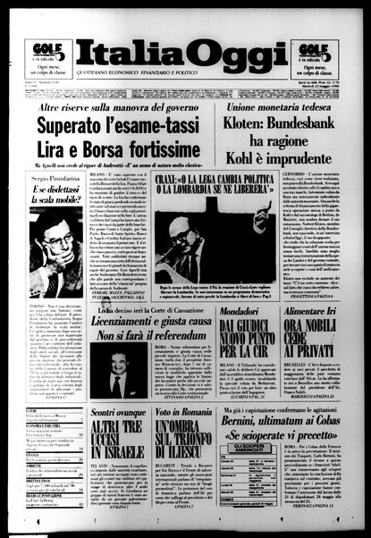 Italia oggi : quotidiano di economia finanza e politica